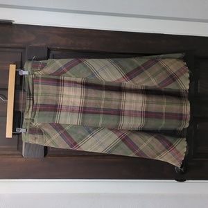 Liz Claiborne vintage a-line plaid maxi skirt.